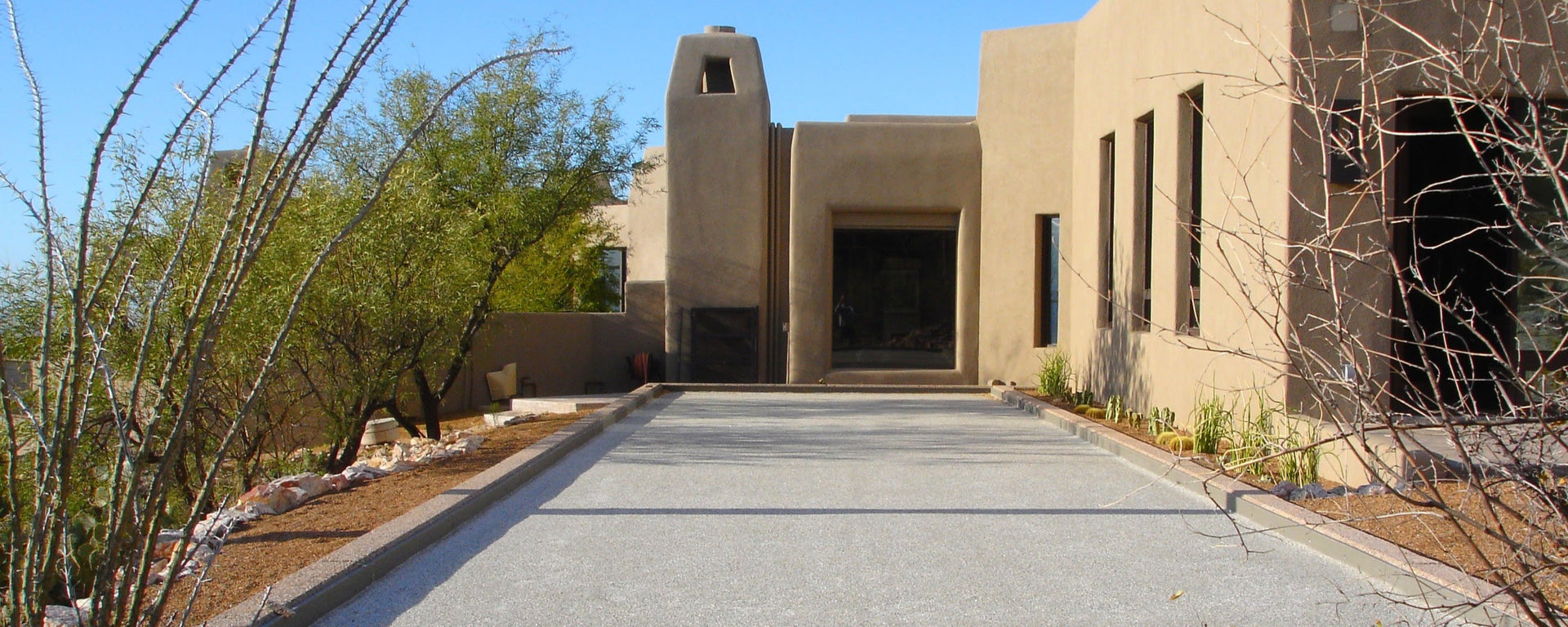 Boccemon oyster shell bocce court in a desert setting