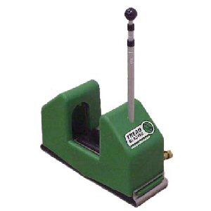 Bocce court shoe cleaner with base